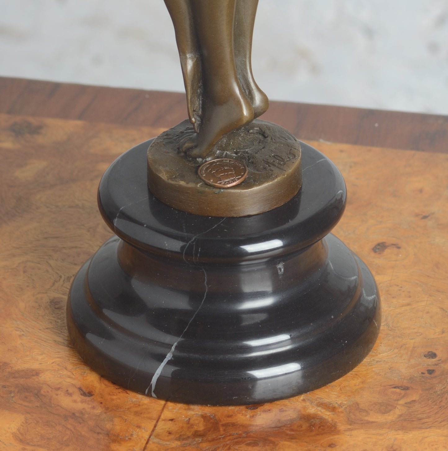 Bronze female nude figure