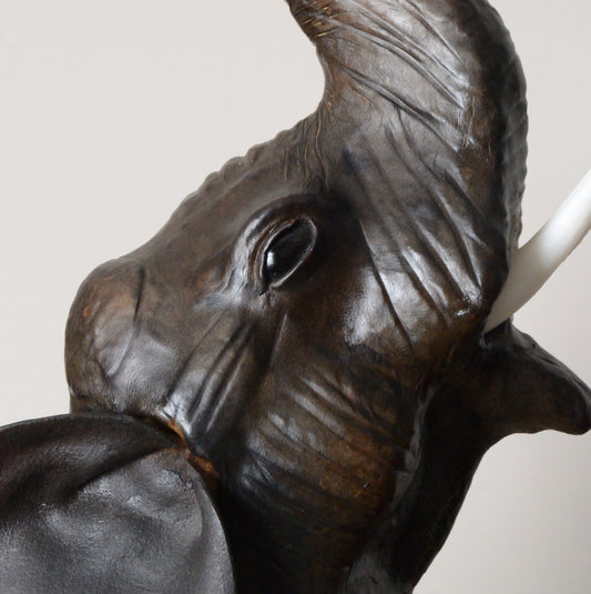 A Vintage Leather Model of an Elephant. Liberty of London (1970)