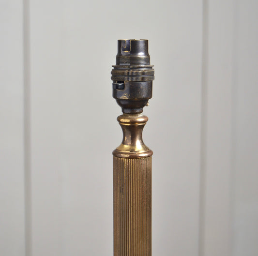 A Brass and Marble Column Table Lamp