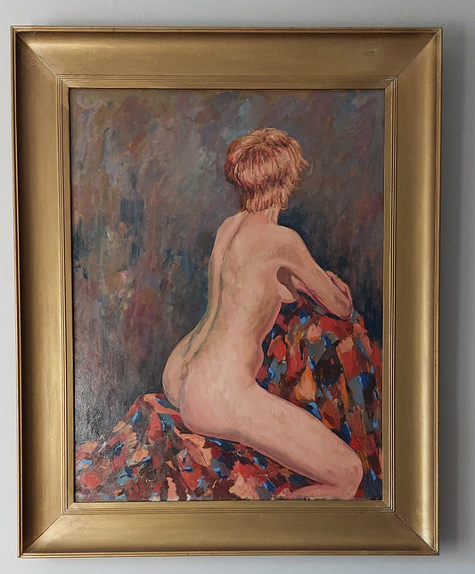 Oil on board Seated Nude signed H Durrant