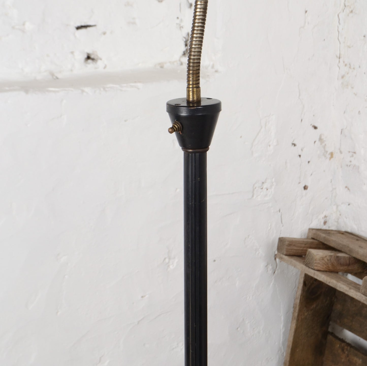 A Vintage Industrial swan neck lamp