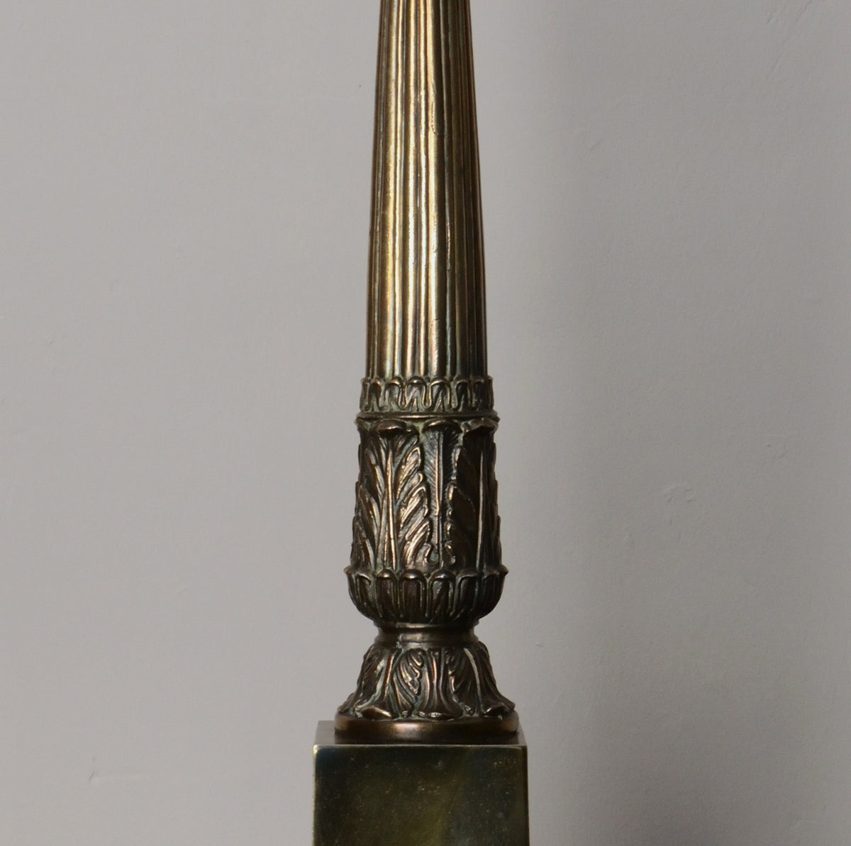 A Tall 19th Century Bronzed Lamp