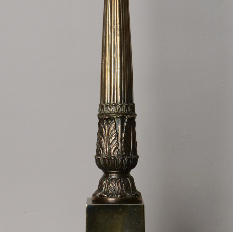 A Tall 19th Century Bronzed Lamp