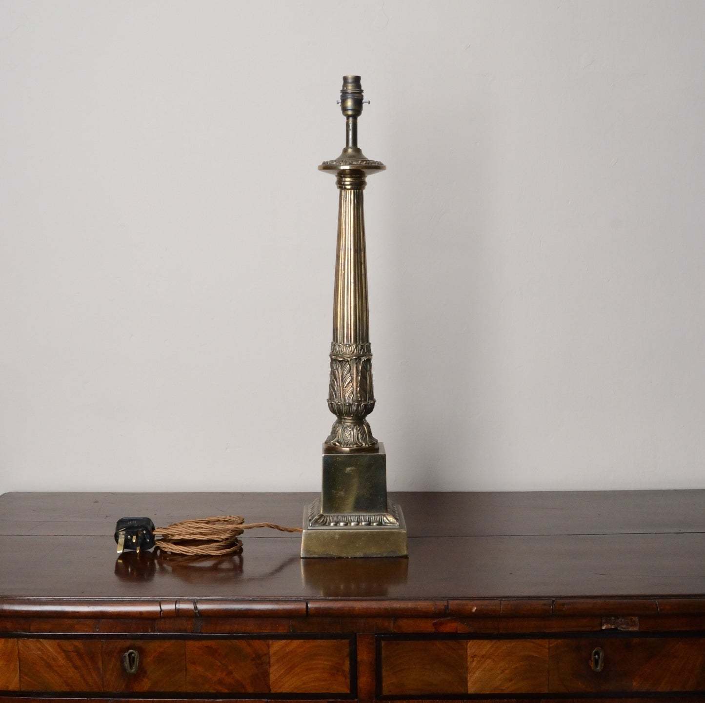 A Tall 19th Century Bronzed Lamp