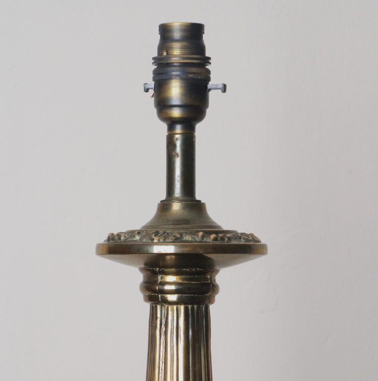 A Tall 19th Century Bronzed Lamp