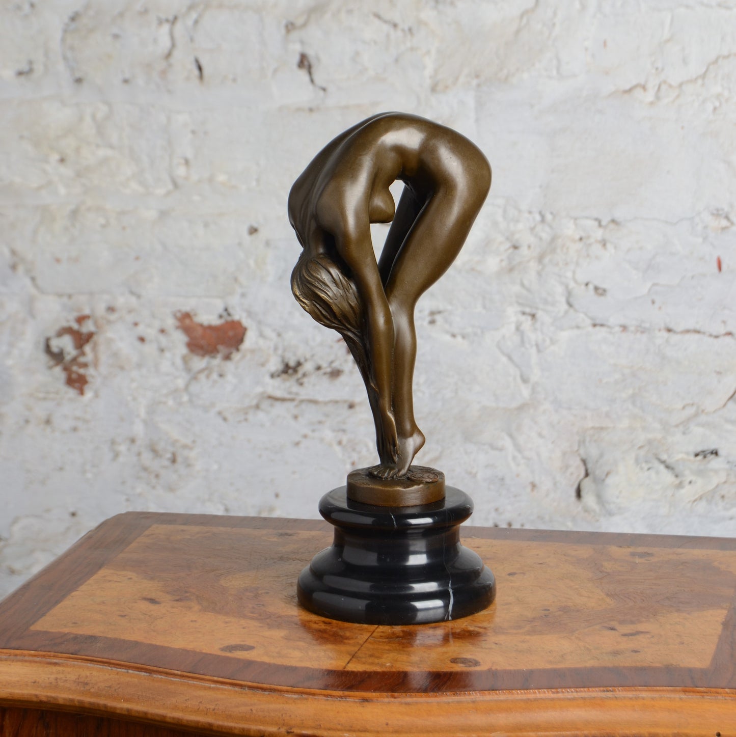 Bronze female nude figure
