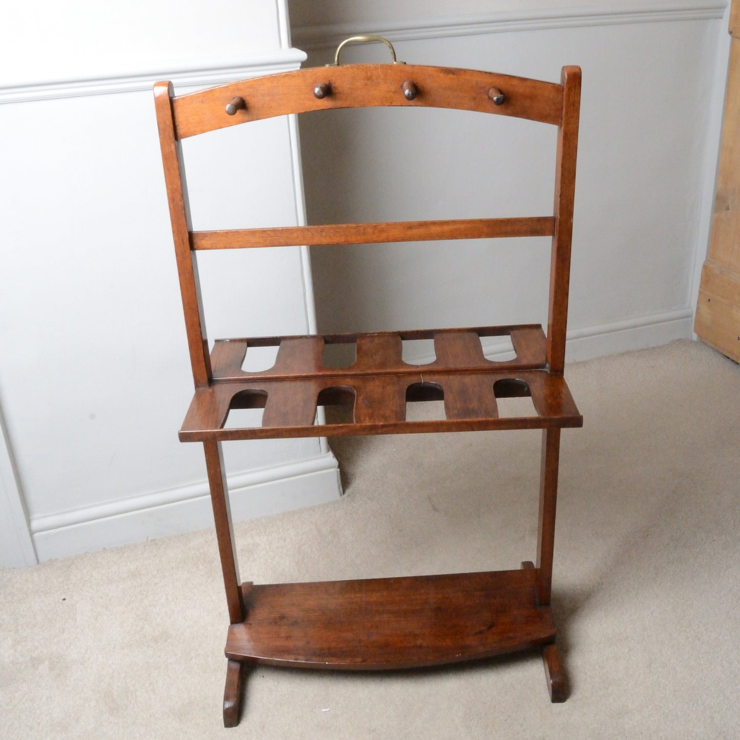 A Mahogany Riding Whip Rack