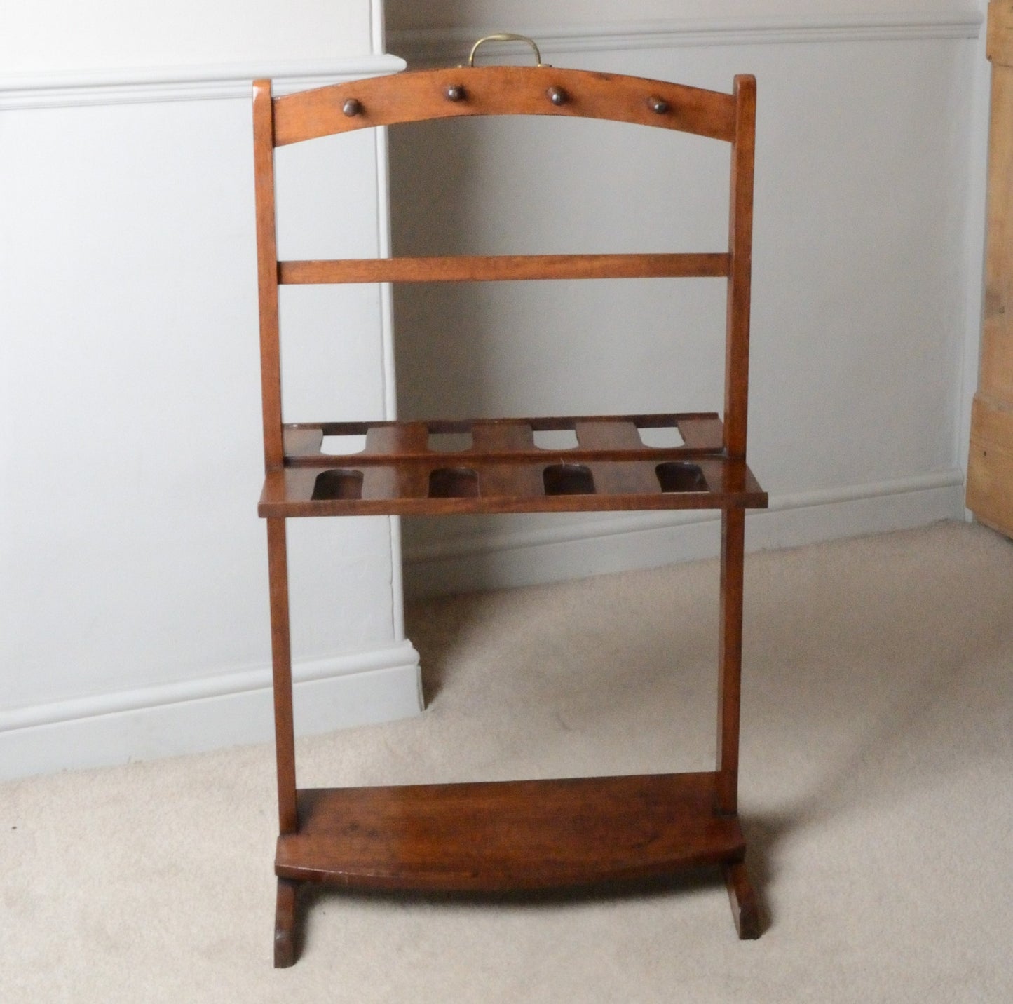A Mahogany Riding Whip Rack