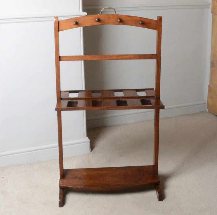 A Mahogany Riding Whip Rack
