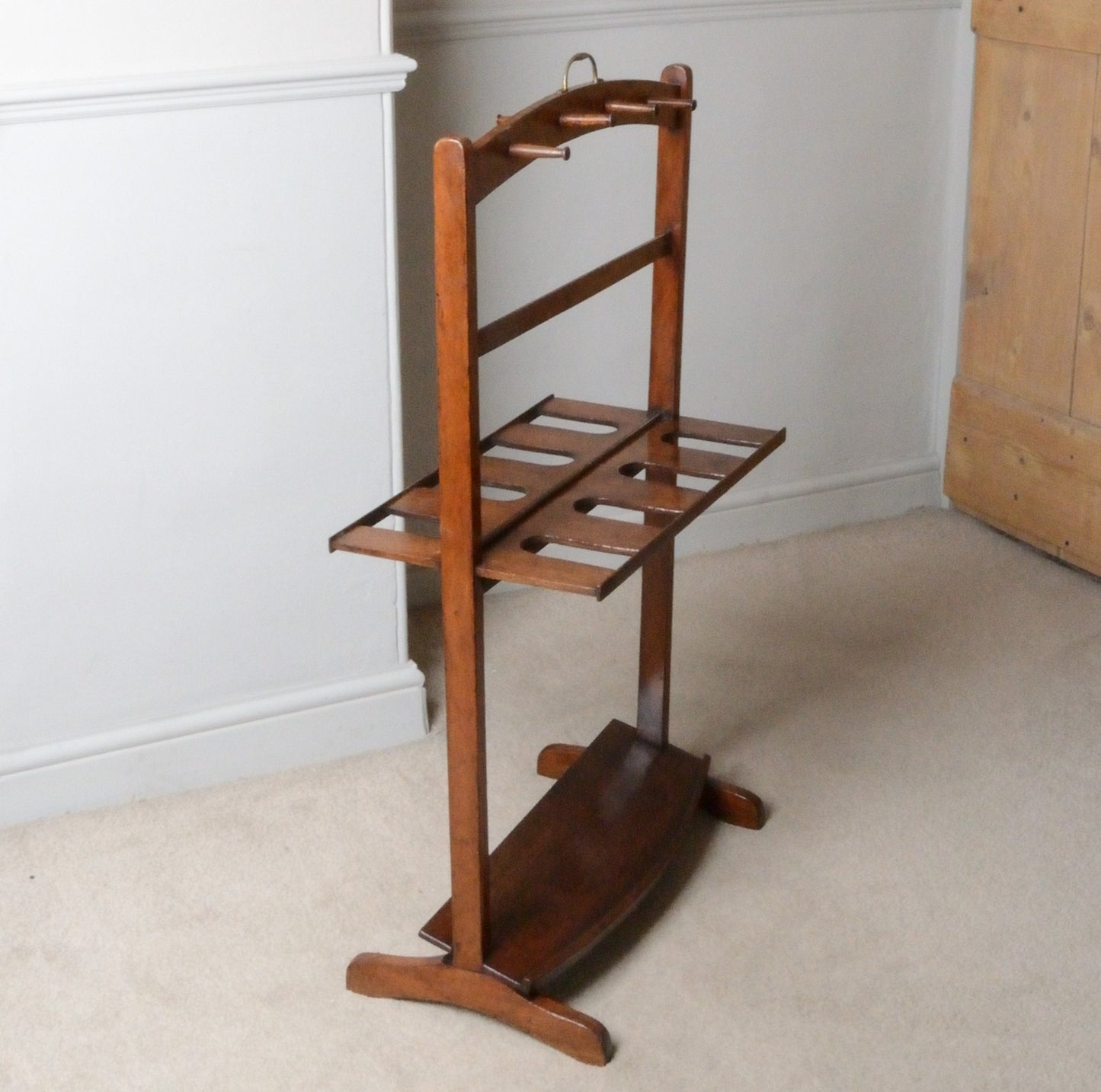 A Mahogany Riding Whip Rack