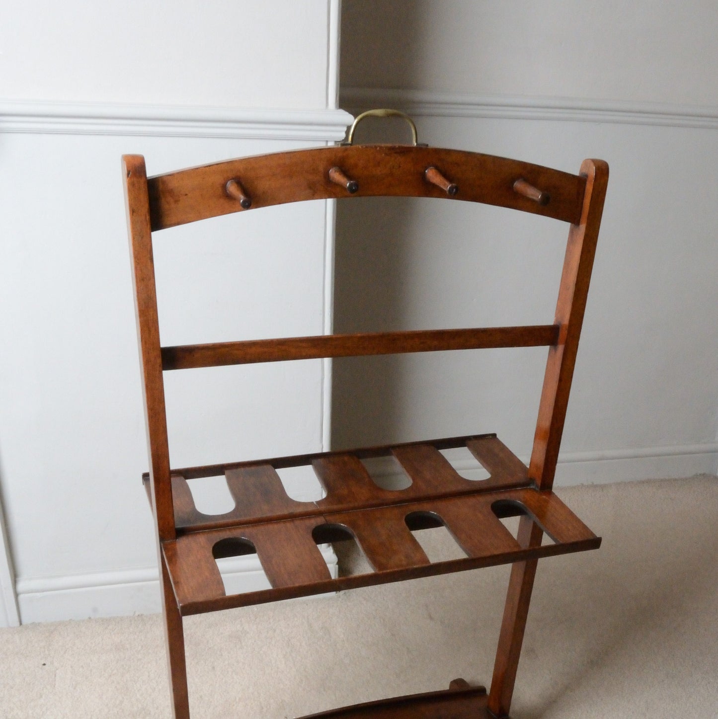 A Mahogany Riding Whip Rack