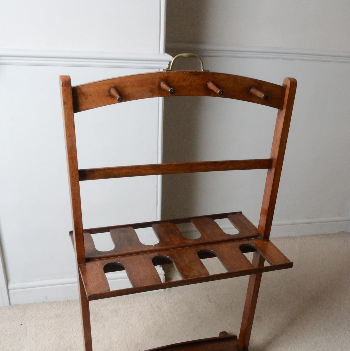 A Mahogany Riding Whip Rack