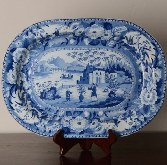 A 19th Century Blue and White Serving Dish