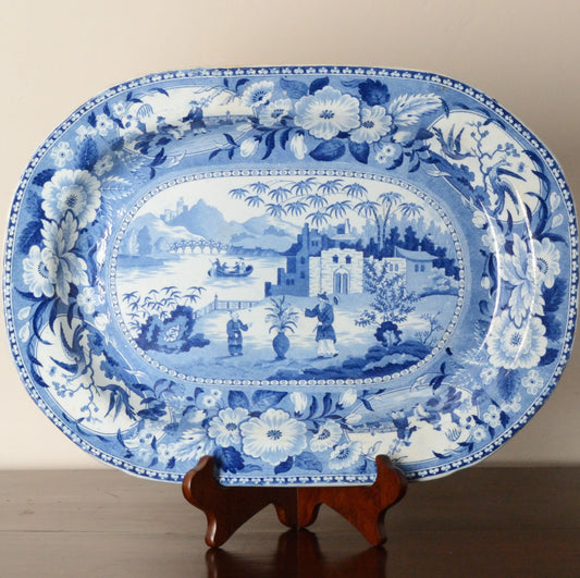 A 19th Century Blue and White Serving Dish