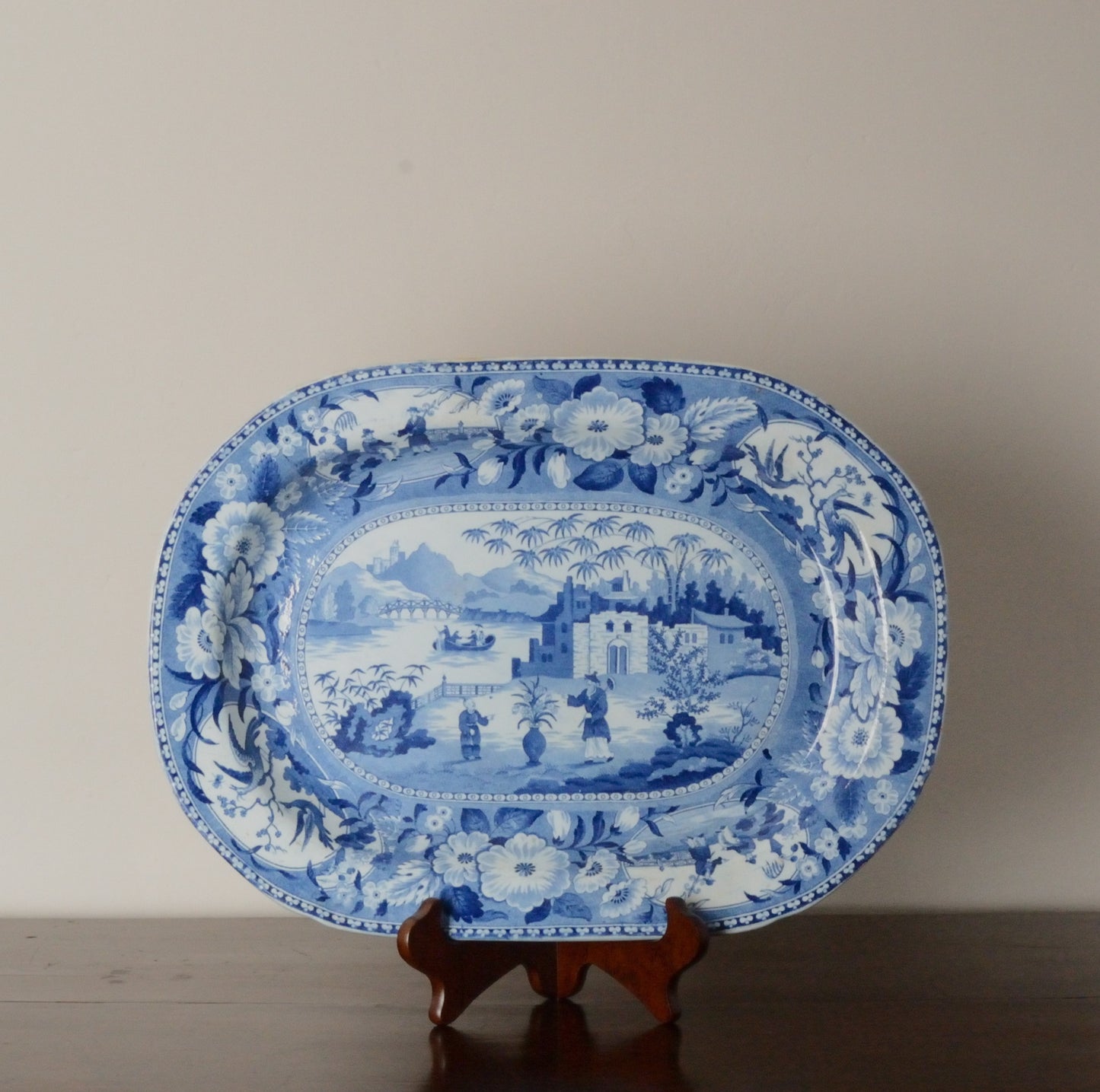 A 19th Century Blue and White Serving Dish