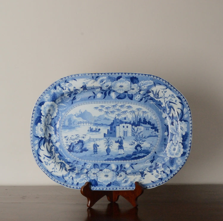 A 19th Century Blue and White Serving Dish