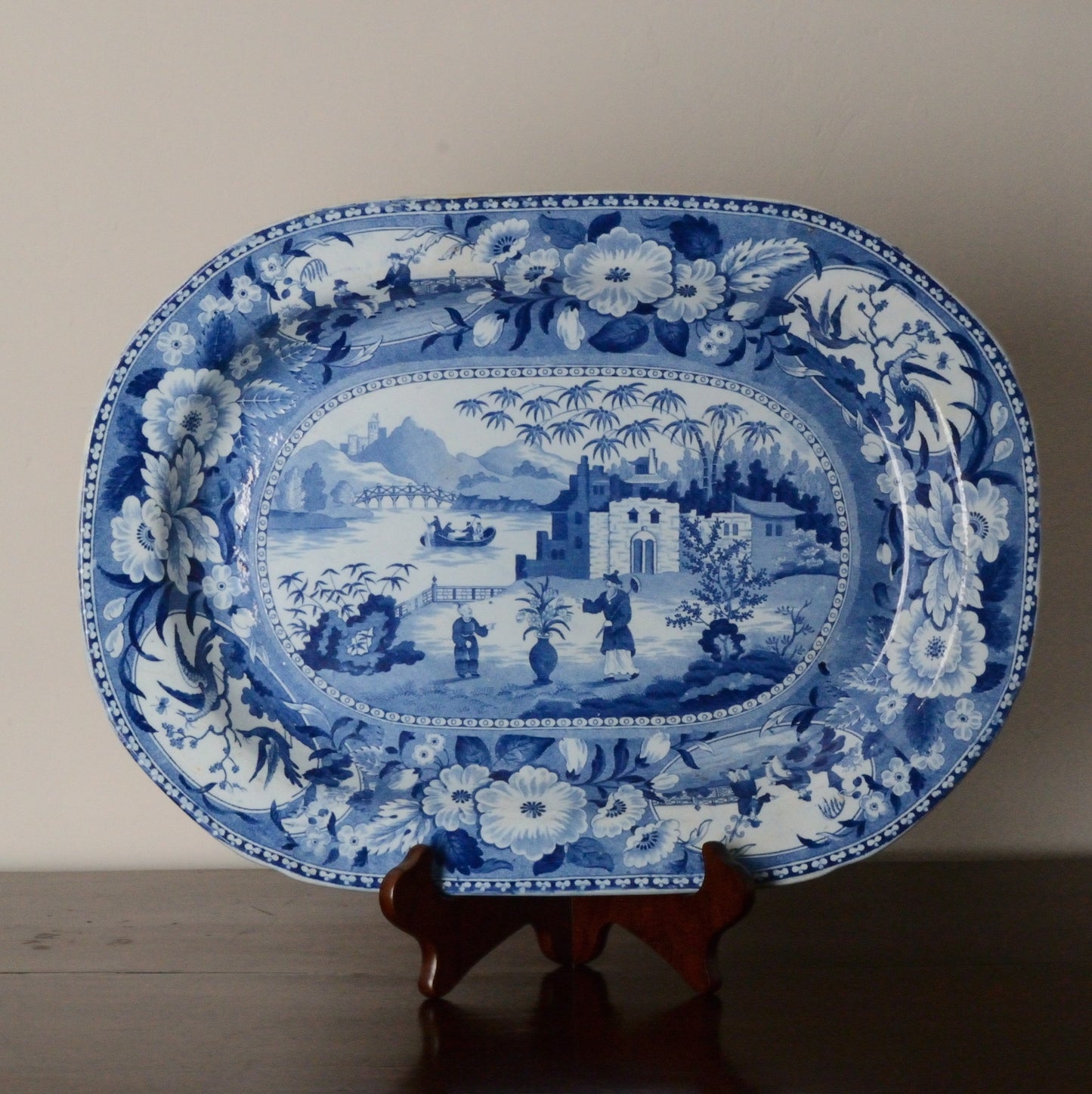 A 19th Century Blue and White Serving Dish