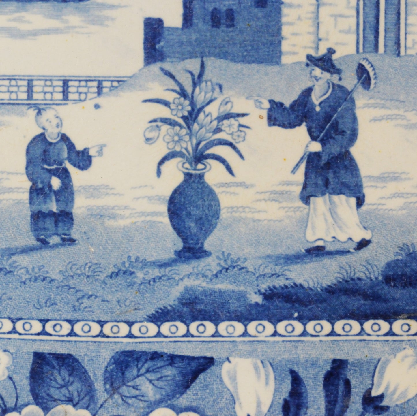 A 19th Century Blue and White Serving Dish