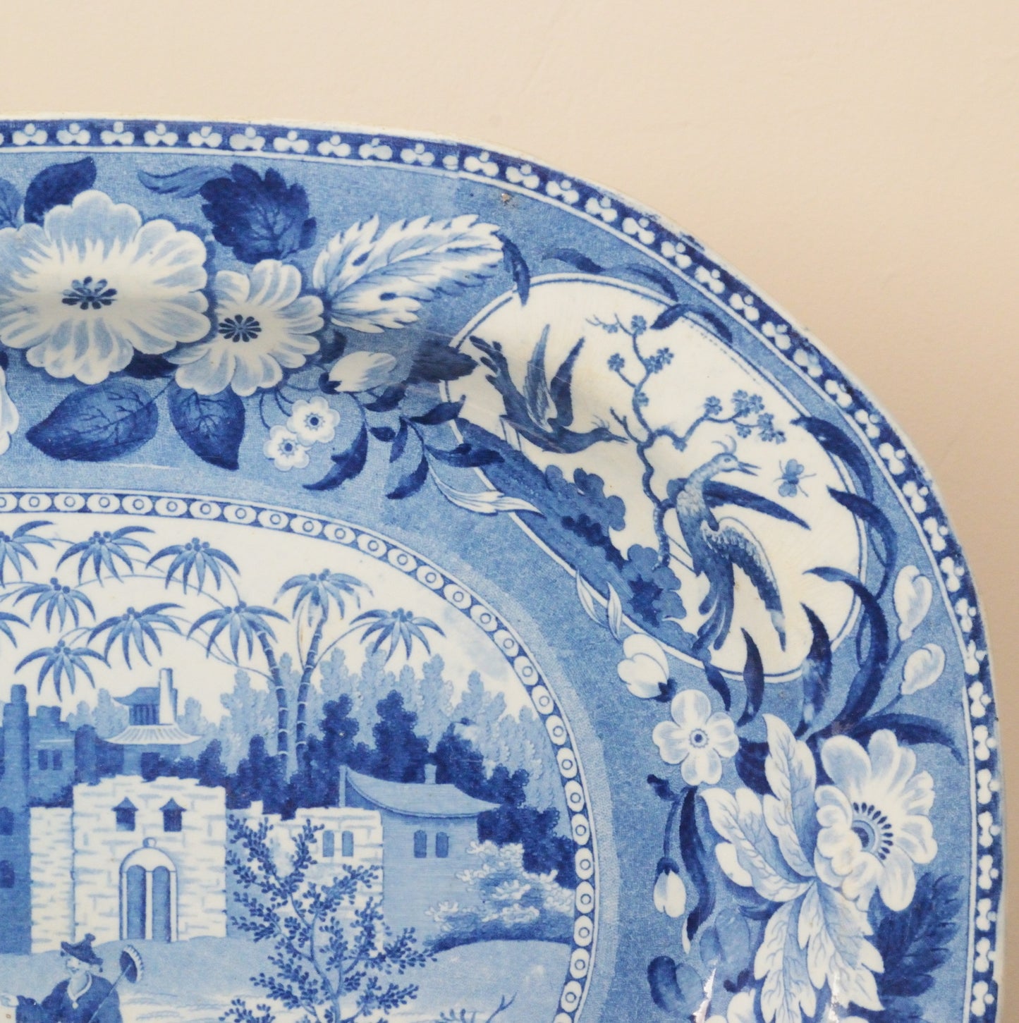 A 19th Century Blue and White Serving Dish