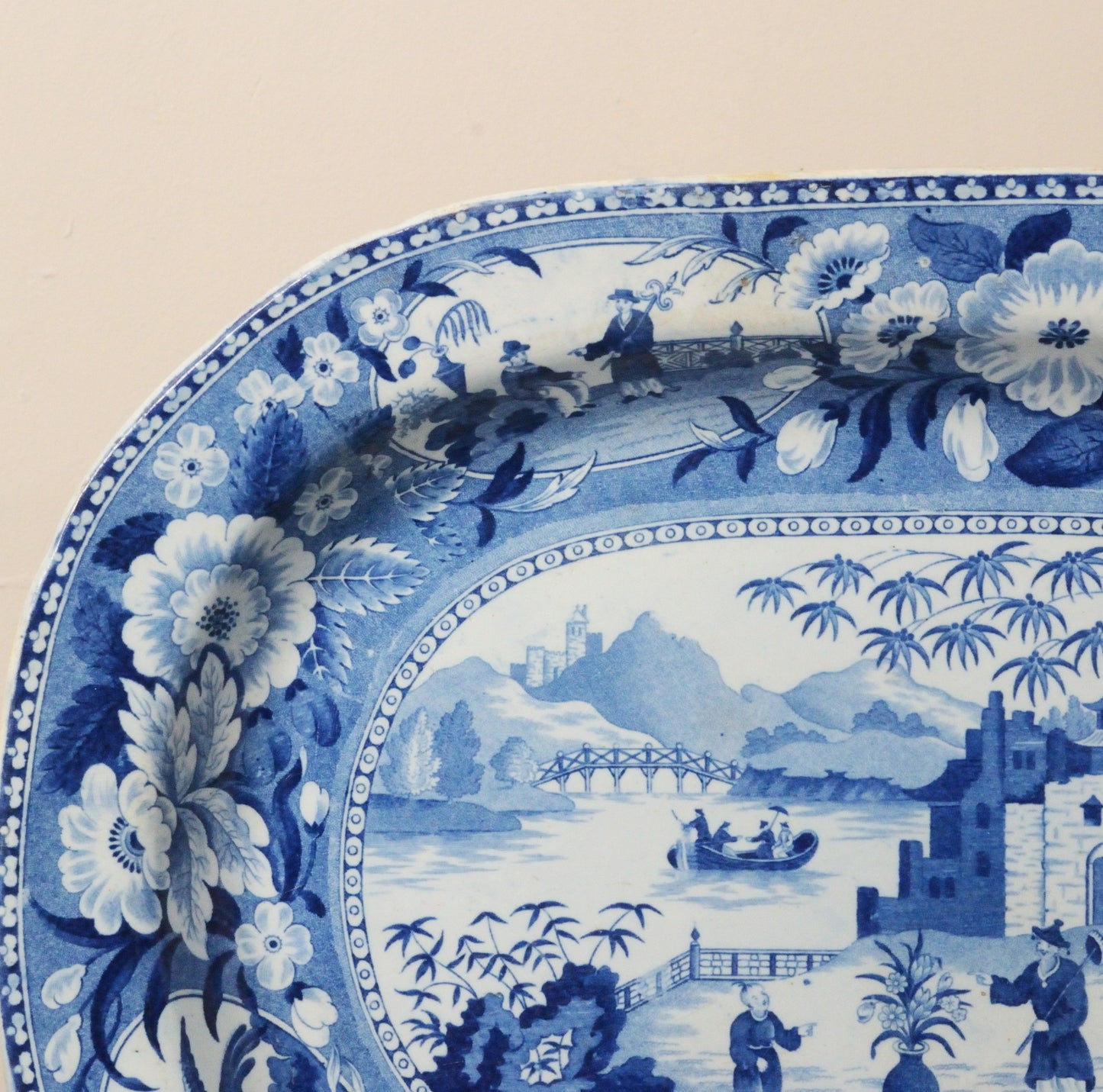 A 19th Century Blue and White Serving Dish