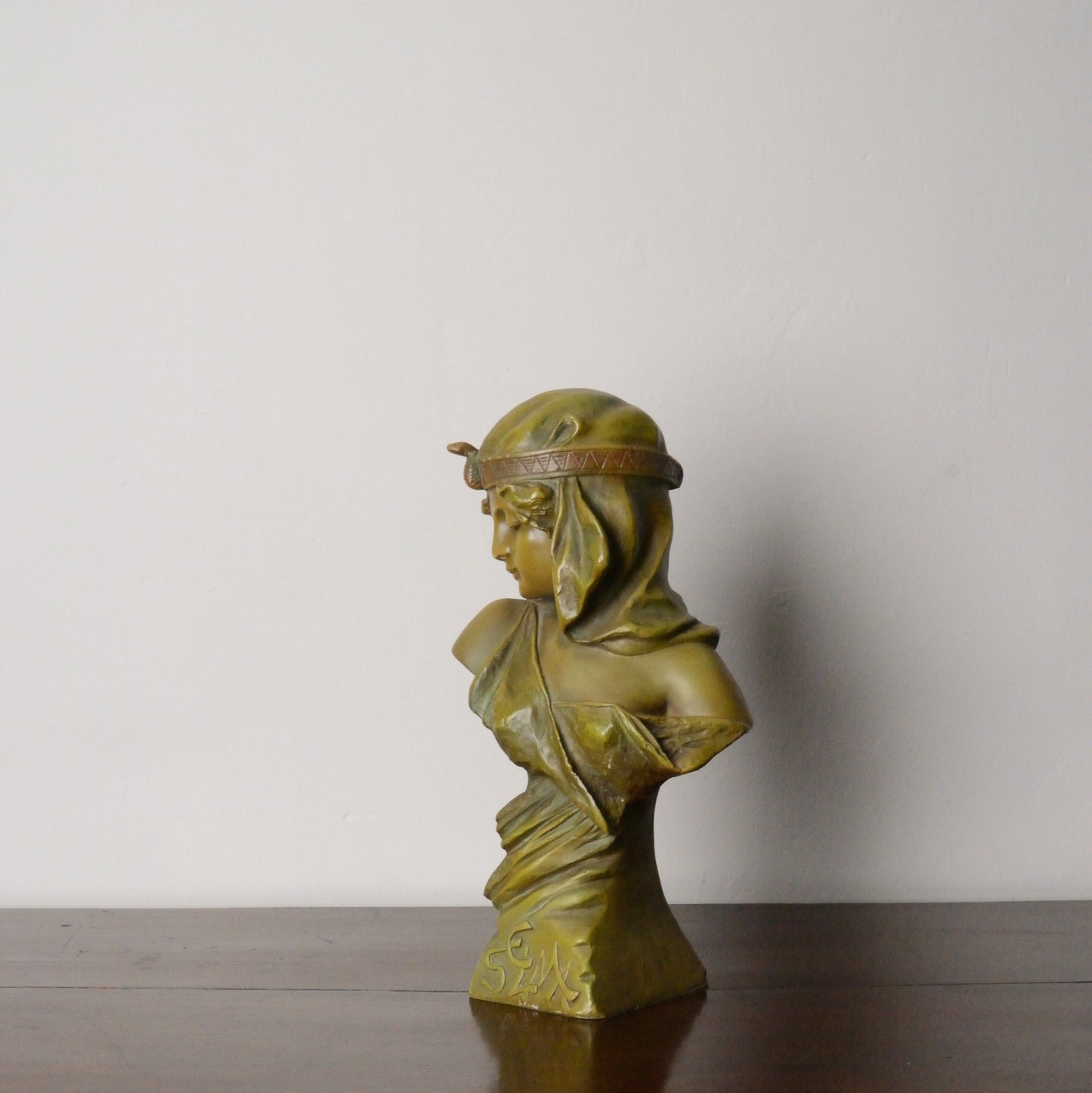 An Art Nouveau Bronzed Bust