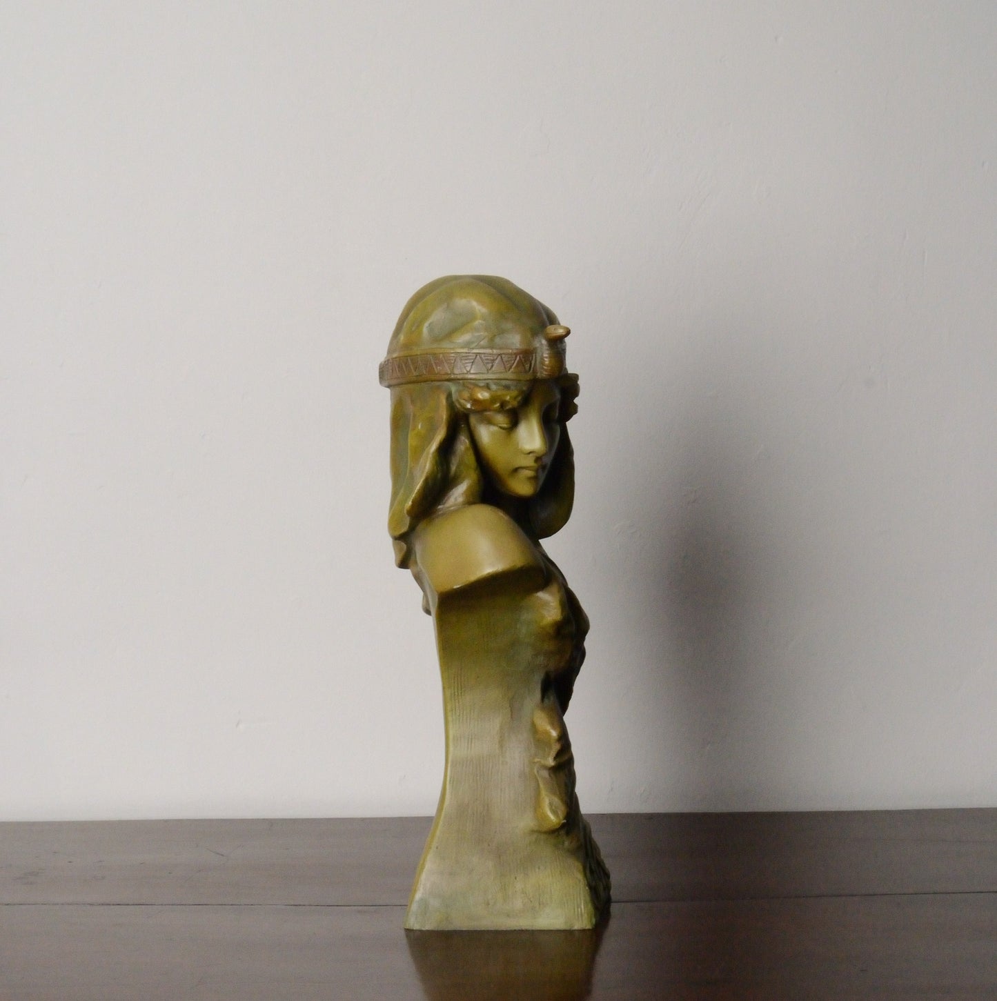 An Art Nouveau Bronzed Bust