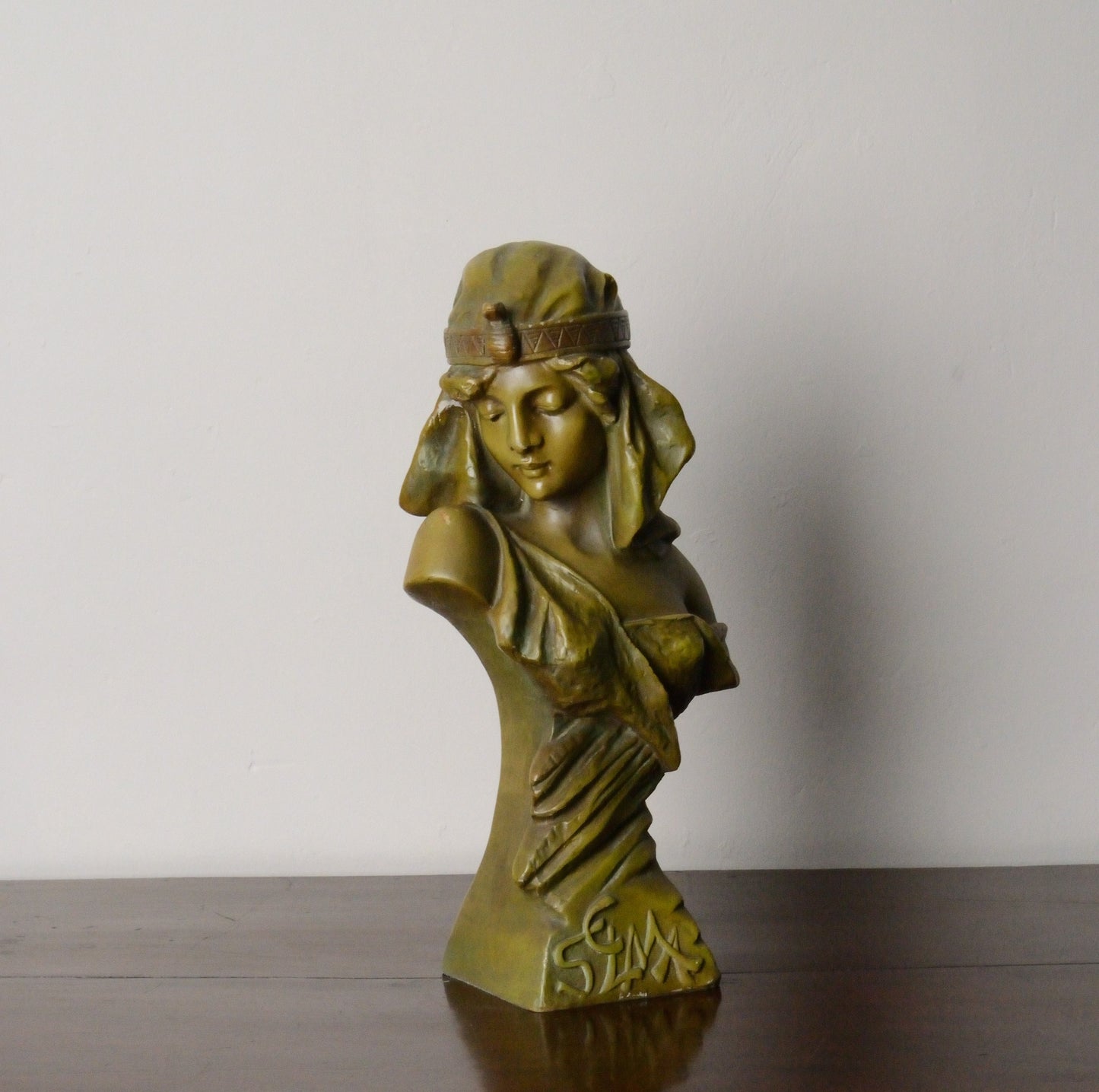 An Art Nouveau Bronzed Bust
