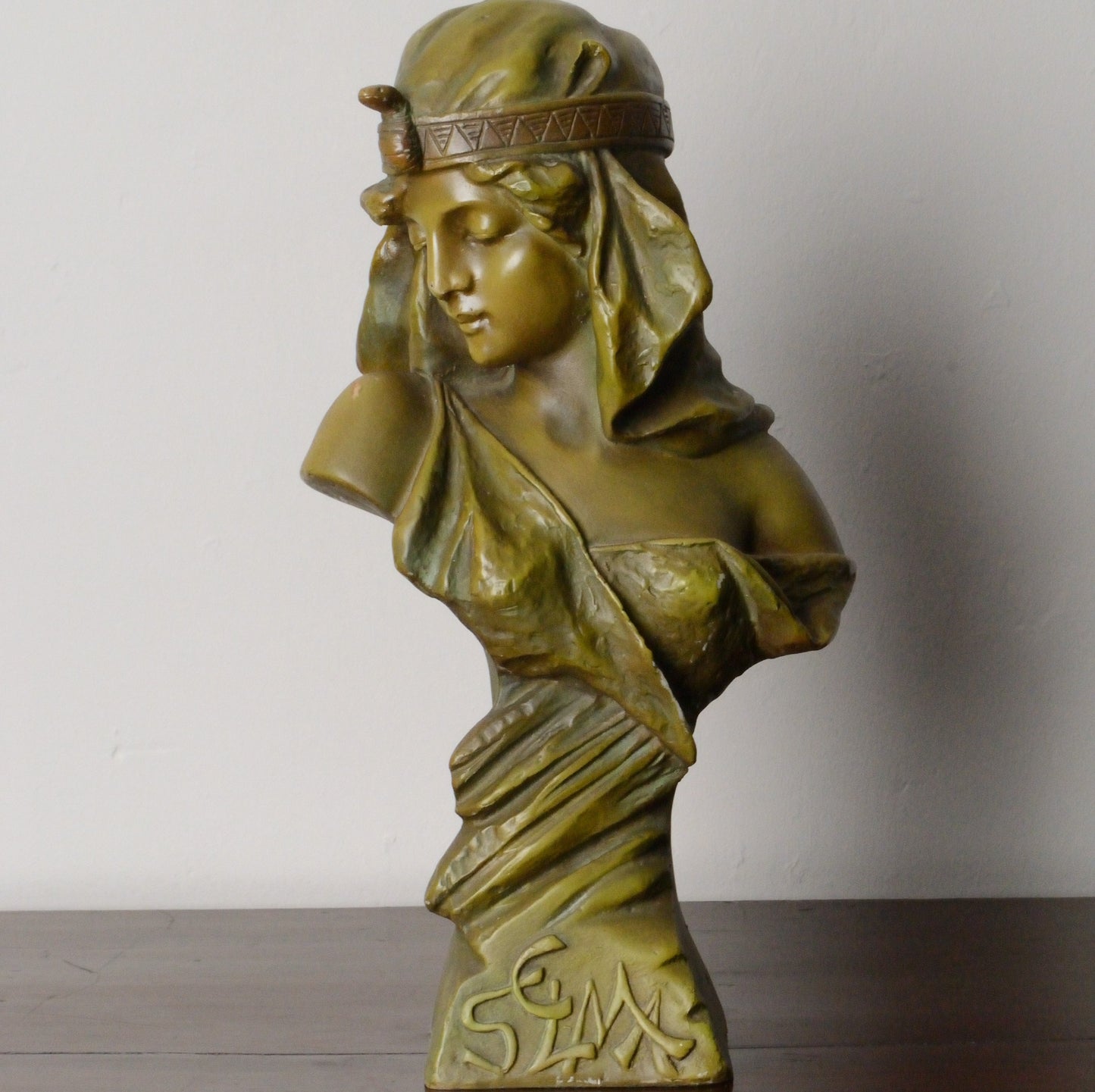 An Art Nouveau Bronzed Bust