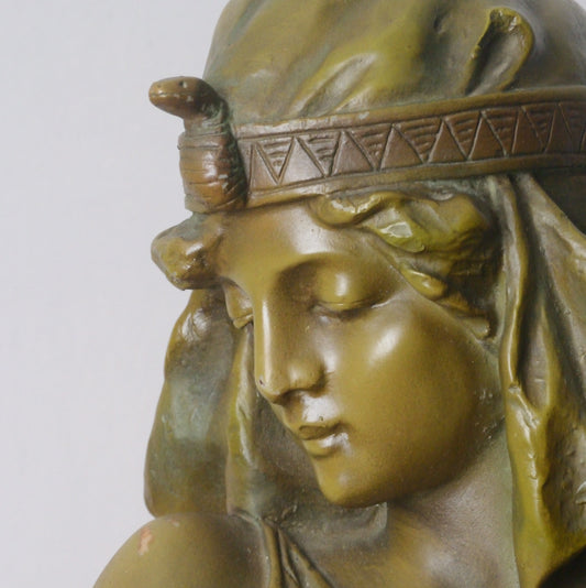 An Art Nouveau Bronzed Bust
