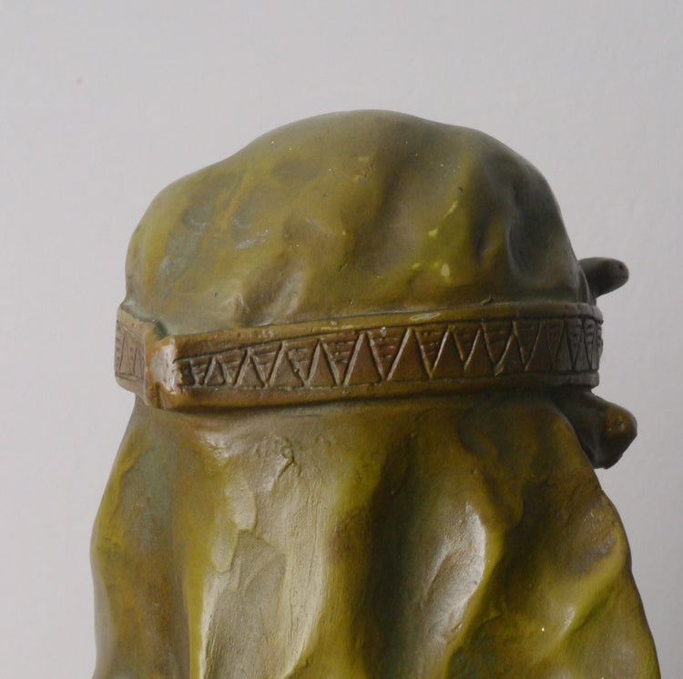 An Art Nouveau Bronzed Resin Bust