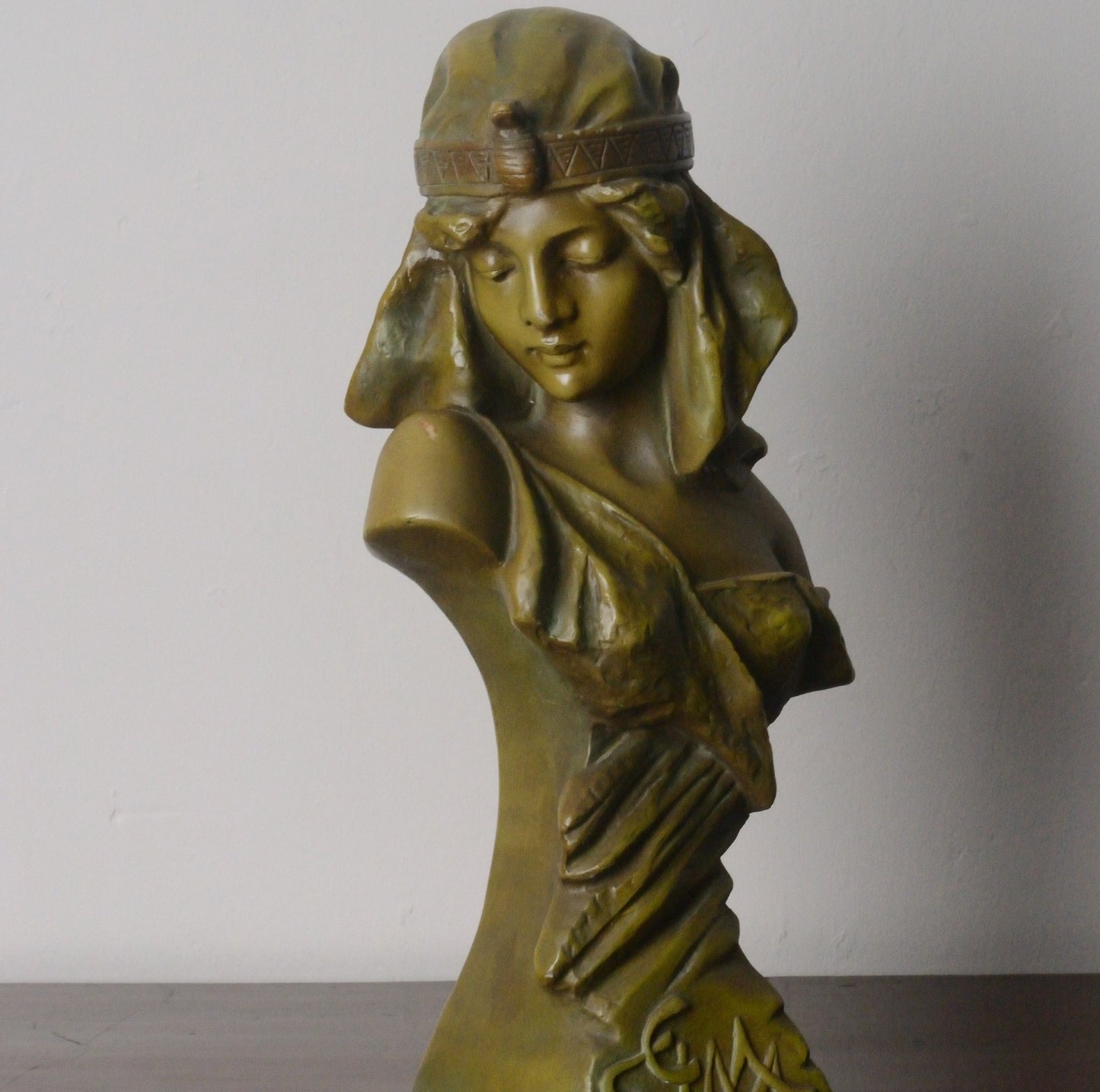 An Art Nouveau Bronzed Bust