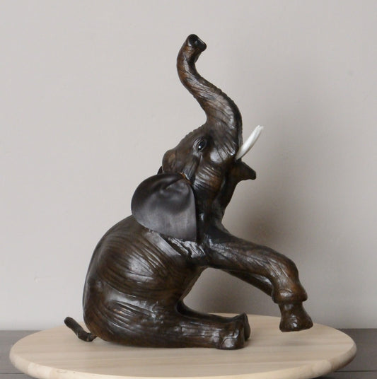 A Vintage Leather Model of an Elephant.  Liberty of London (1970)