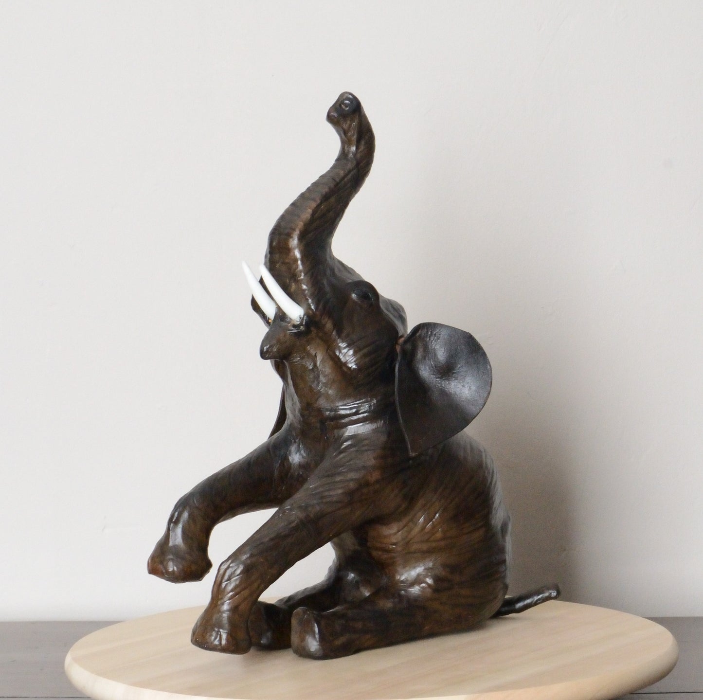 A Vintage Leather Model of an Elephant.  Liberty of London (1970)