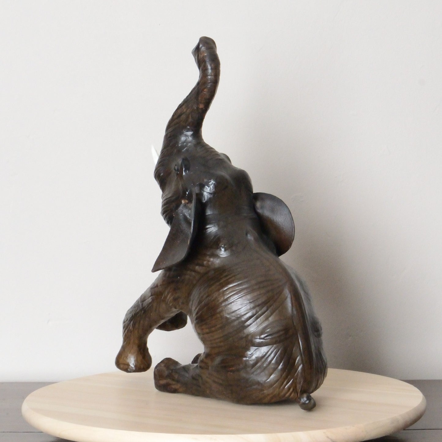 A Vintage Leather Model of an Elephant.  Liberty of London (1970)