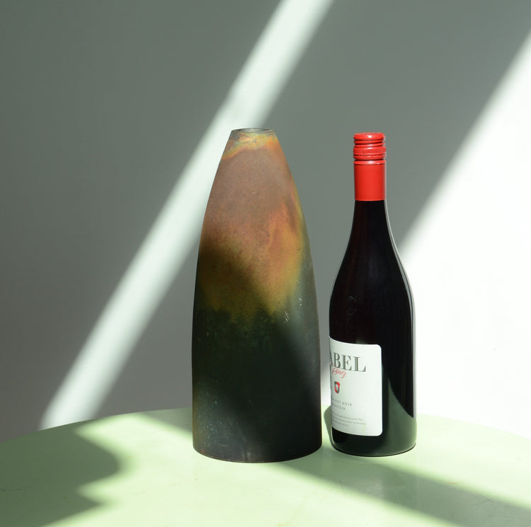A Collection of Three Raku Conical Sculptures by Andrew Niblett