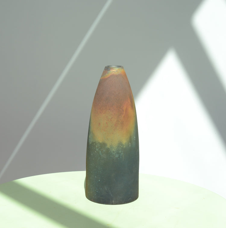A Collection of Three Raku Conical Sculptures by Andrew Niblett