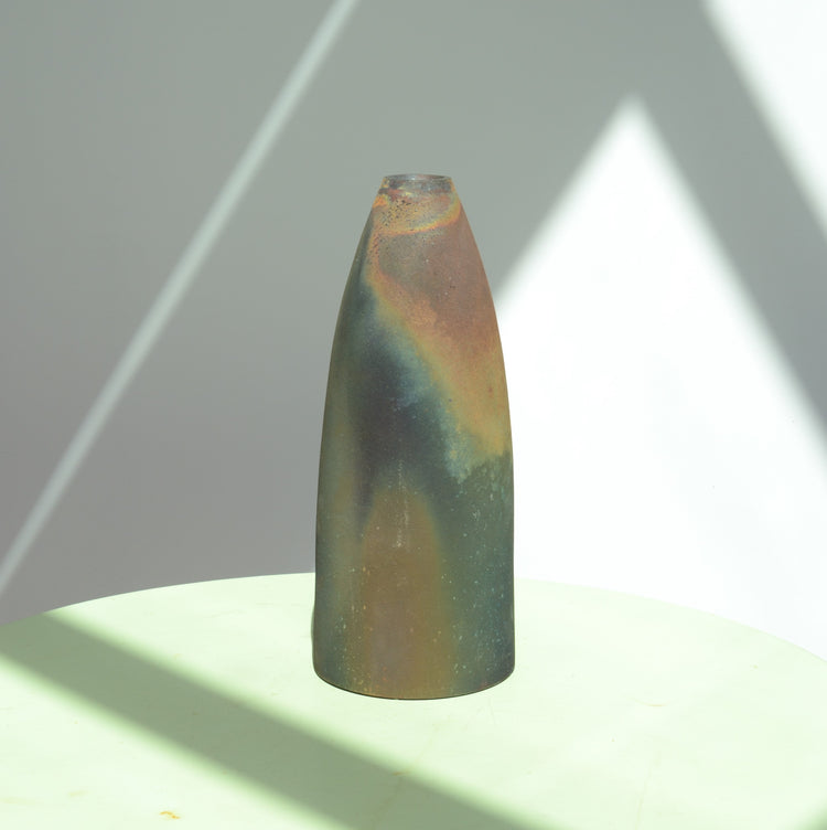 A Collection of Three Raku Conical Sculptures by Andrew Niblett