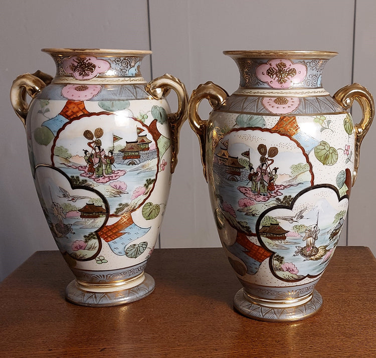 A Pair of Early 20th Century Noritake Vases