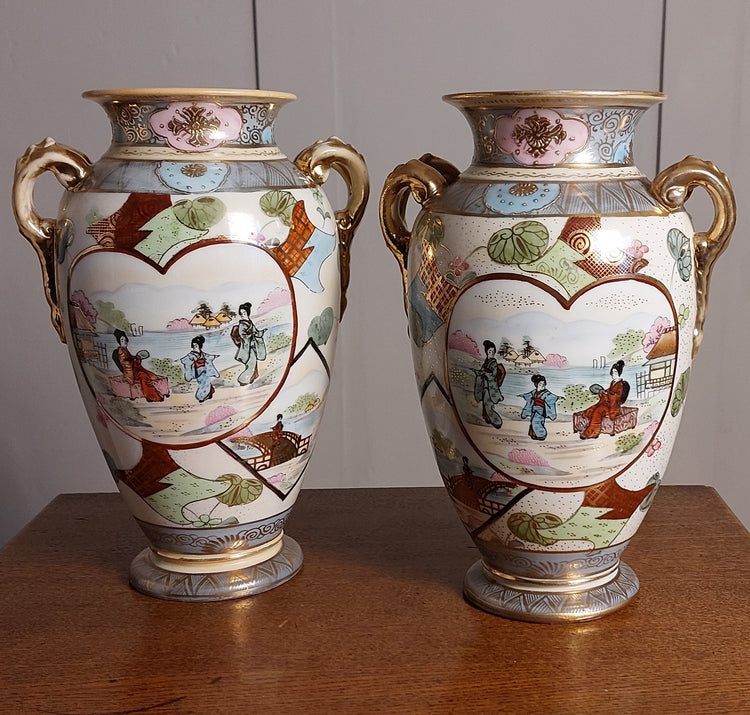A Pair of Early 20th Century Noritake Vases