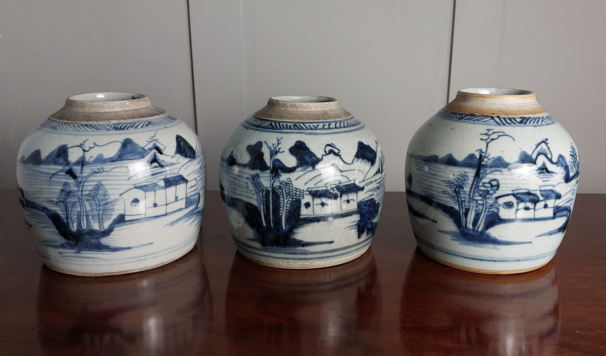 Three 18th Century Chinese porcelain jars