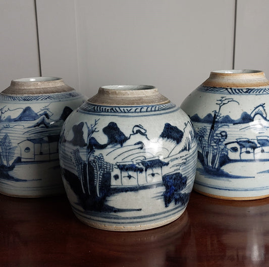 Three 18th Century Chinese porcelain jars