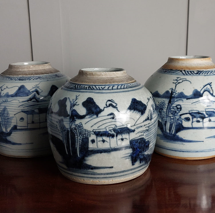 Three 18th Century Chinese porcelain jars