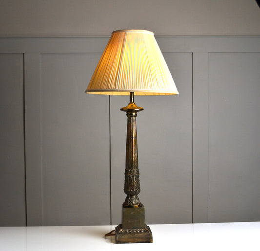 A Tall 19th Century Bronzed Lamp