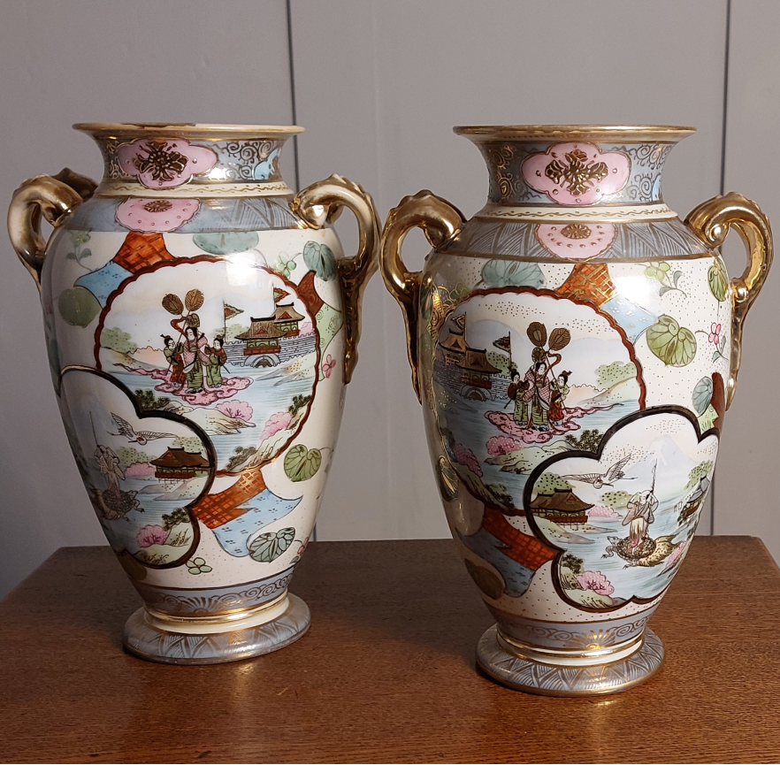 A Pair of Early 20th Century Noritake Vases