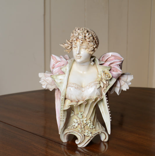 An Art Nouveau Porcelain Bust