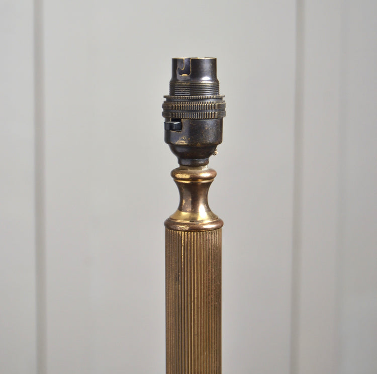 A Brass and Marble Column Table Lamp