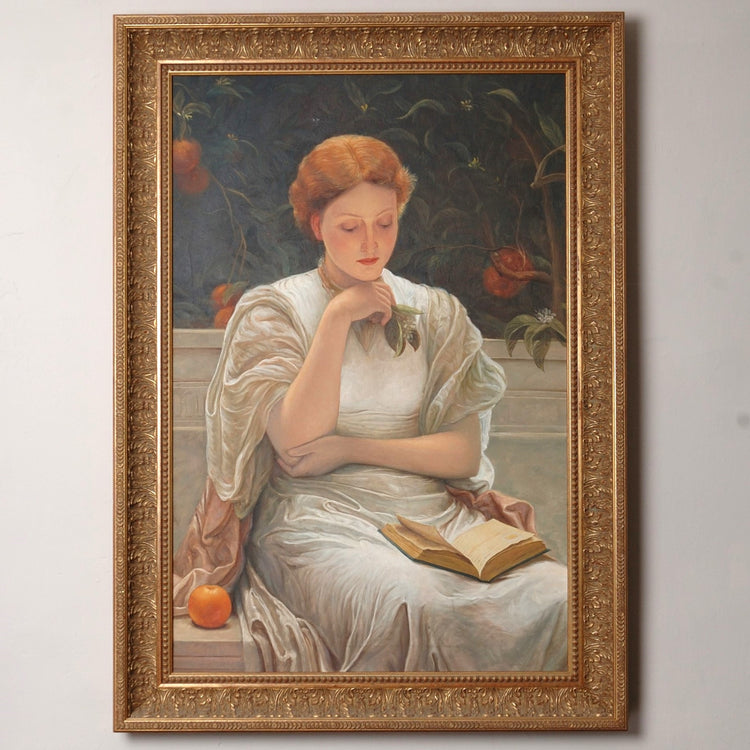 After Charles Edward Perugini 'Girl Reading'  Oil on Canvas