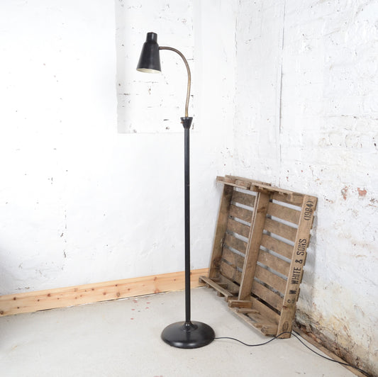 A Vintage Industrial swan neck lamp