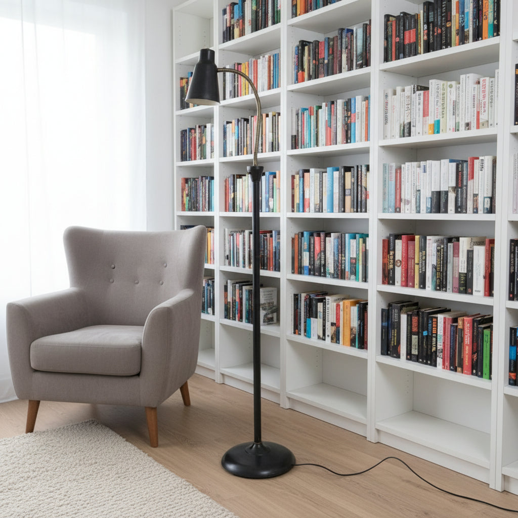 A Vintage Industrial swan neck lamp